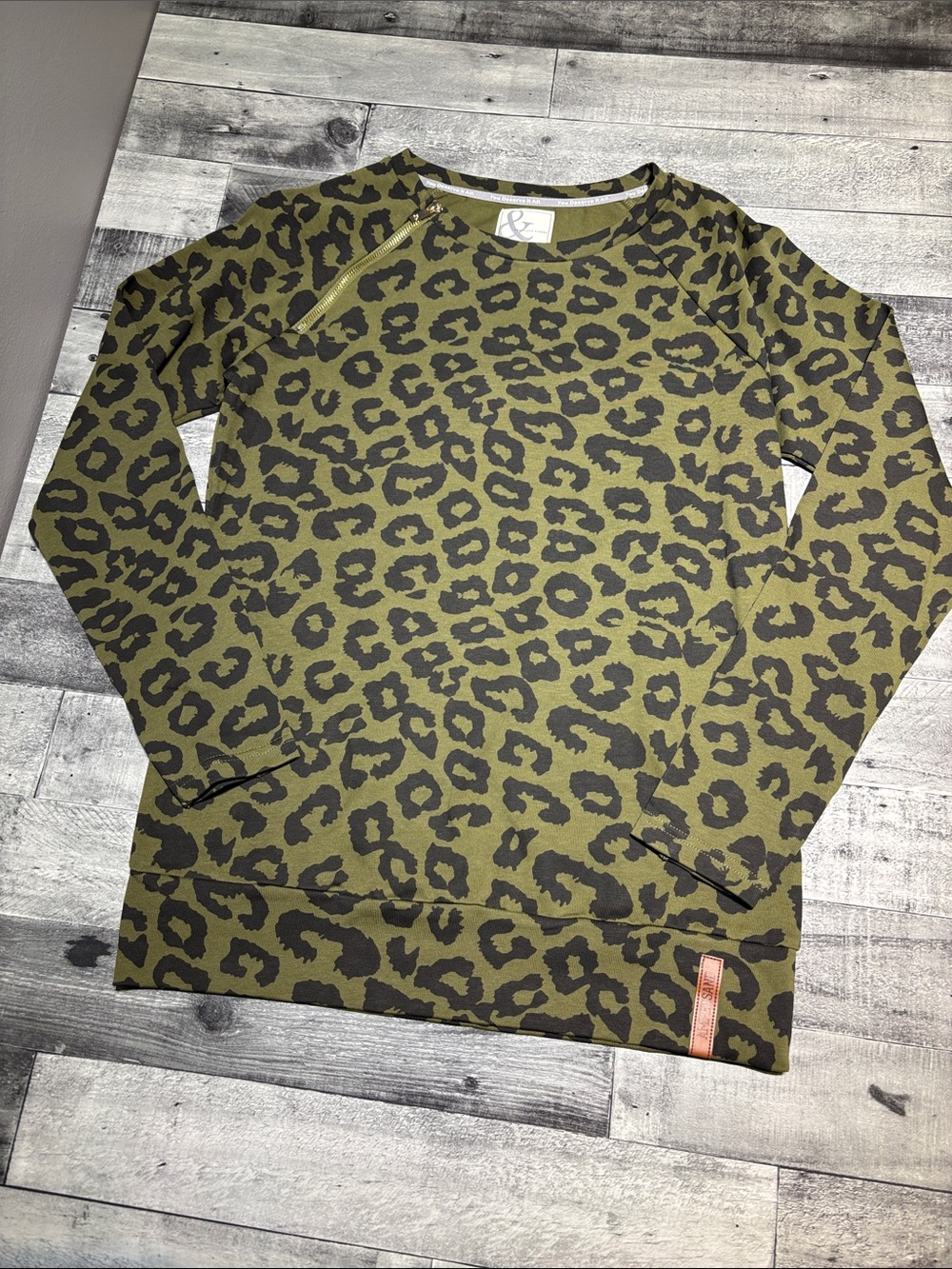 Side Zip Pullover-Olive